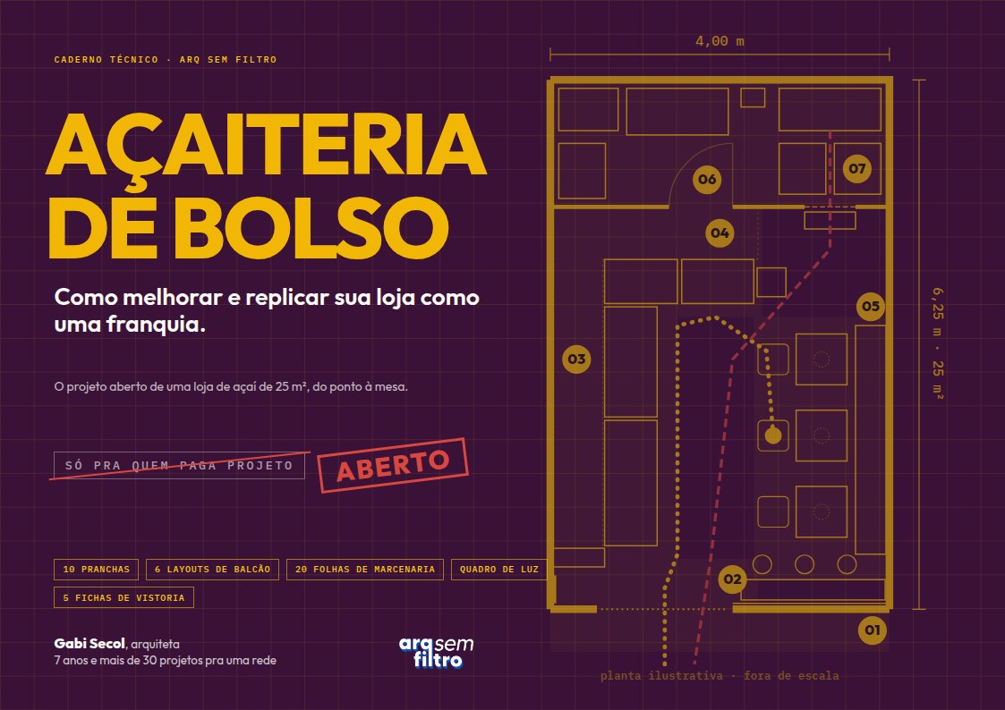 Capa do caderno Açaiteria de Bolso